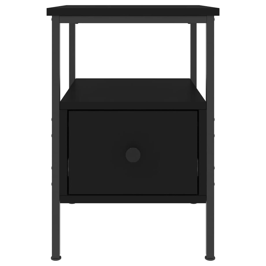 vidaXL Szafka nocna, czarna, 34x36x50 cm, materiał drewnopochodny