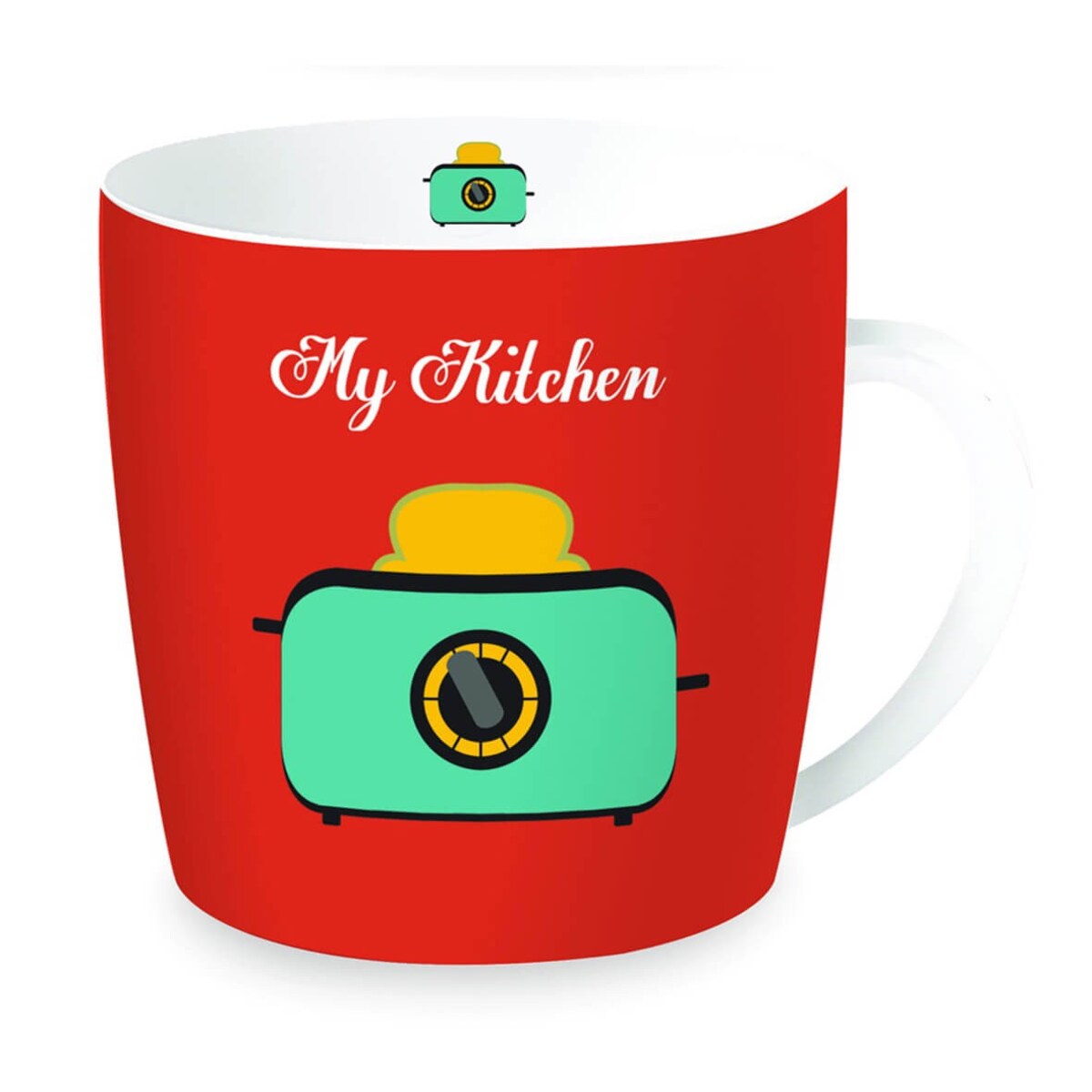 Kubek porcelanowy w metalowej puszce, Toster