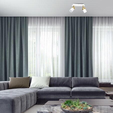 Reflektorowa LAMPA sufitowa JOKER MLP6129 Milagro metalowa OPRAWA plafon regulowane reflektorki białe złote