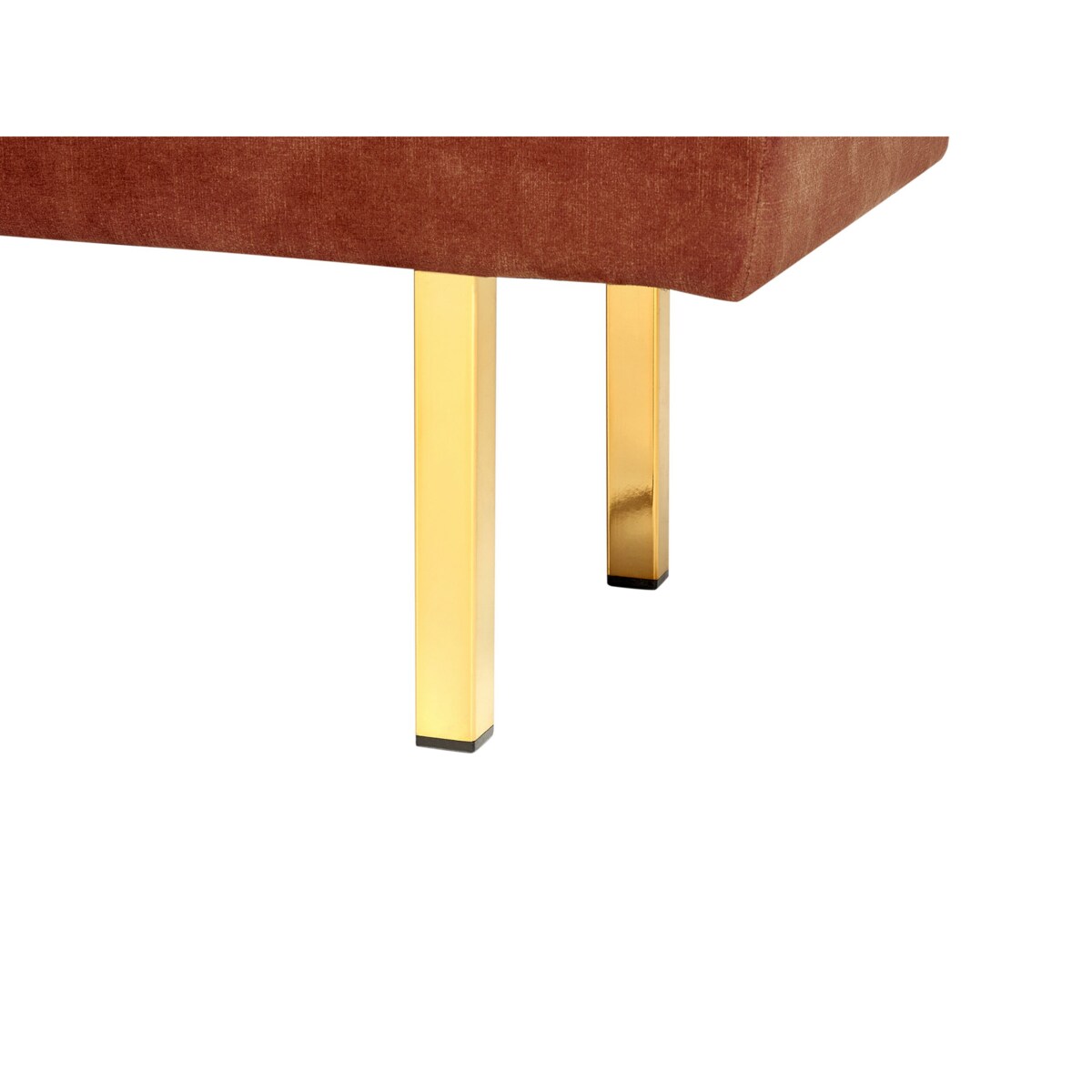 Ławka welurowa czerwona ROSEVILLE