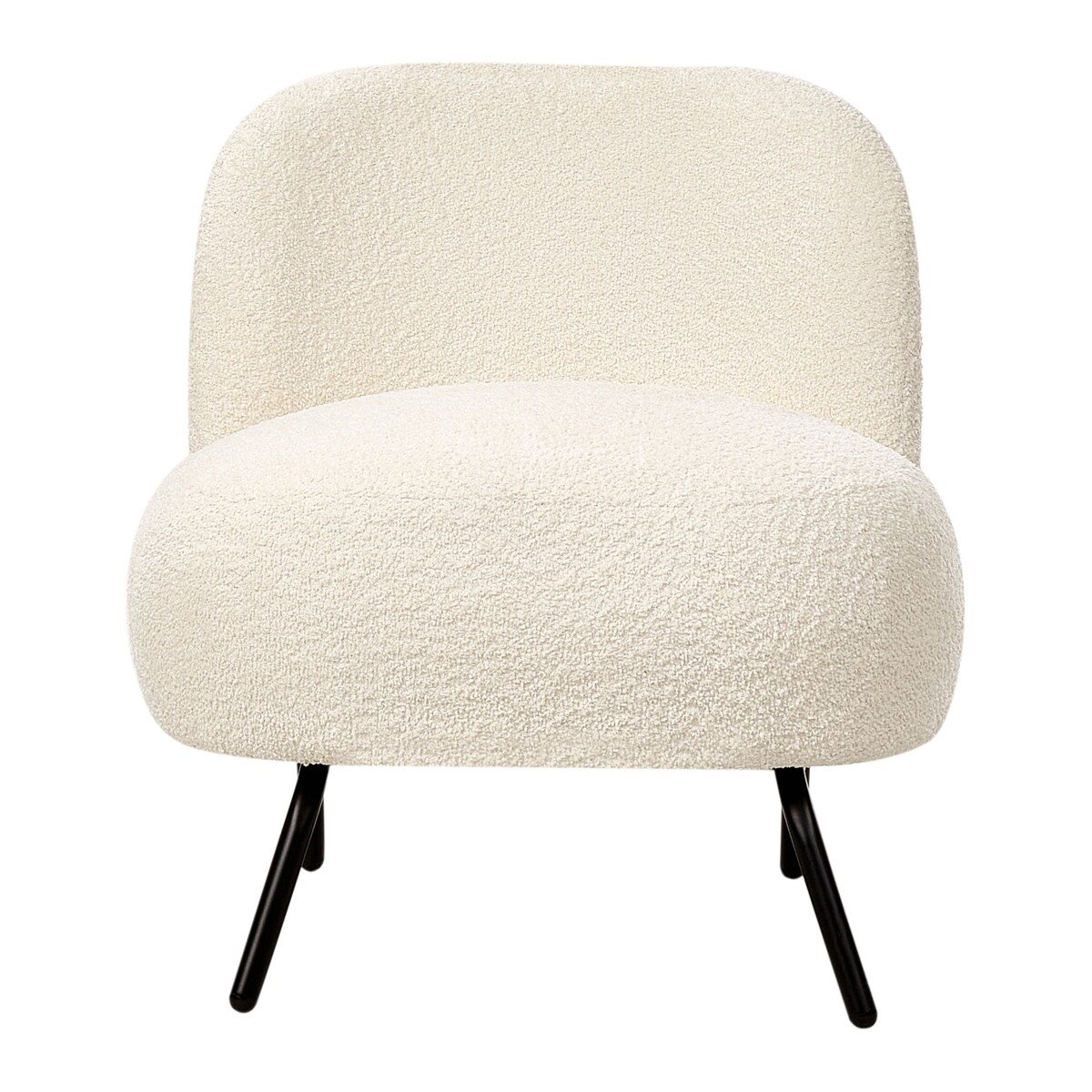 Fotel Boucle Złamana biel KUMLA