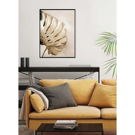 Poster Story, Plakat, Obraz - Złota Monstera No6, wymiary 50 x 70 cm
