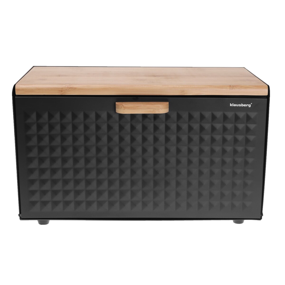 Chlebak stalowo-drewniany dwustronny czarny KLAUSBERG