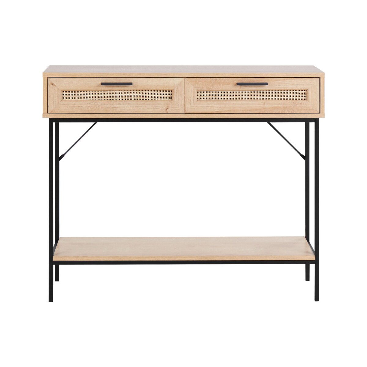 Konsola fronty rattanowe jasne drewno PASCO