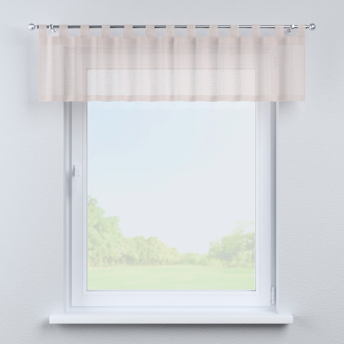 Lambrekin na szelkach 260x40 beżowy