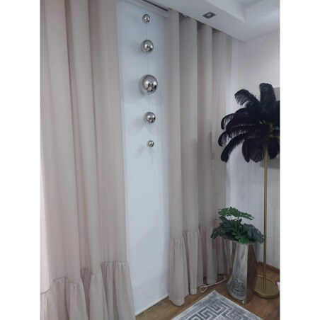 firana "pleat" z falbaną 140x250 cm