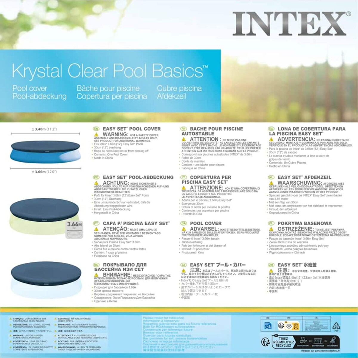 Pokrywa do basenu EASY SET, Ø 3,45 m, INTEX
