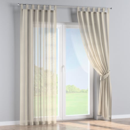 Zasłona na szelkach 1 szt. 130x245 prześwitujący beżowy