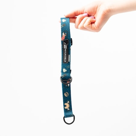 Obroża półzaciskowa dla psa lub kota "Psutomaki" - Szerokość taśmy: 20mm, Rozmiar: S