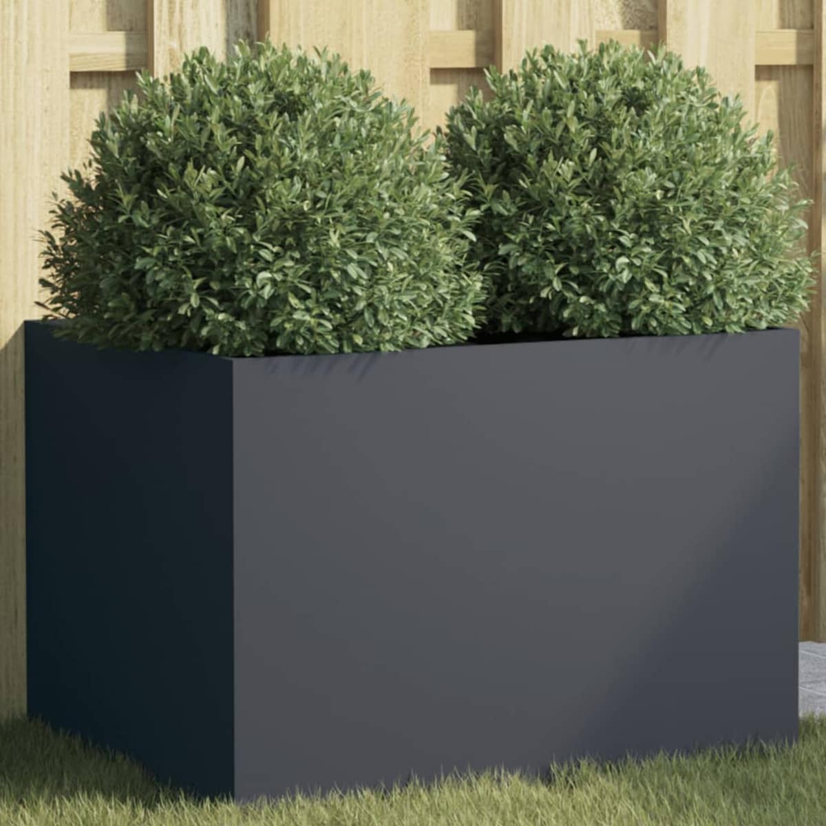 vidaXL Donica, antracytowa, 62x47x46 cm, stal
