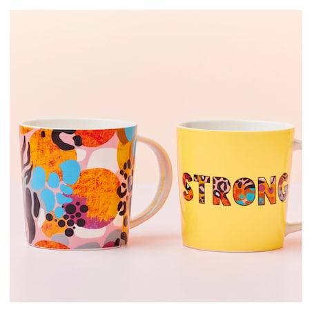 Zestaw 2 kubków Be Fierce, strong, 380 ml