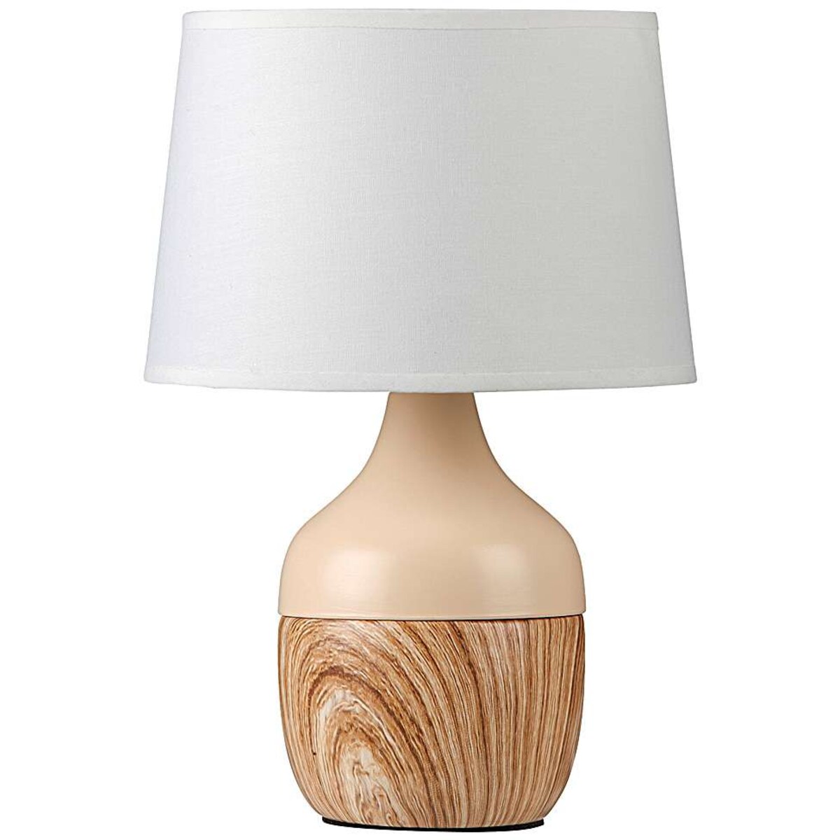 Stojąca LAMPA stołowa YVETTE 4370 Rabalux abażurowa LAMPKA biurkowa skandynawska drewno buk beżowa biała