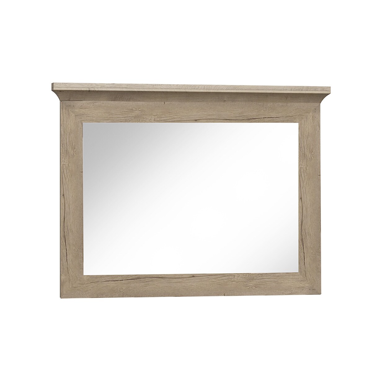 Konsimo VETIS Lustro w ramie w klasycznym stylu dąb szary, dąb naturalny
