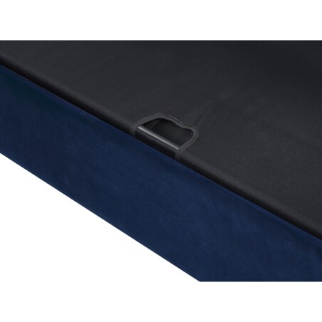 Sofa rozkładana welurowa niebieska CHESTERFIELD