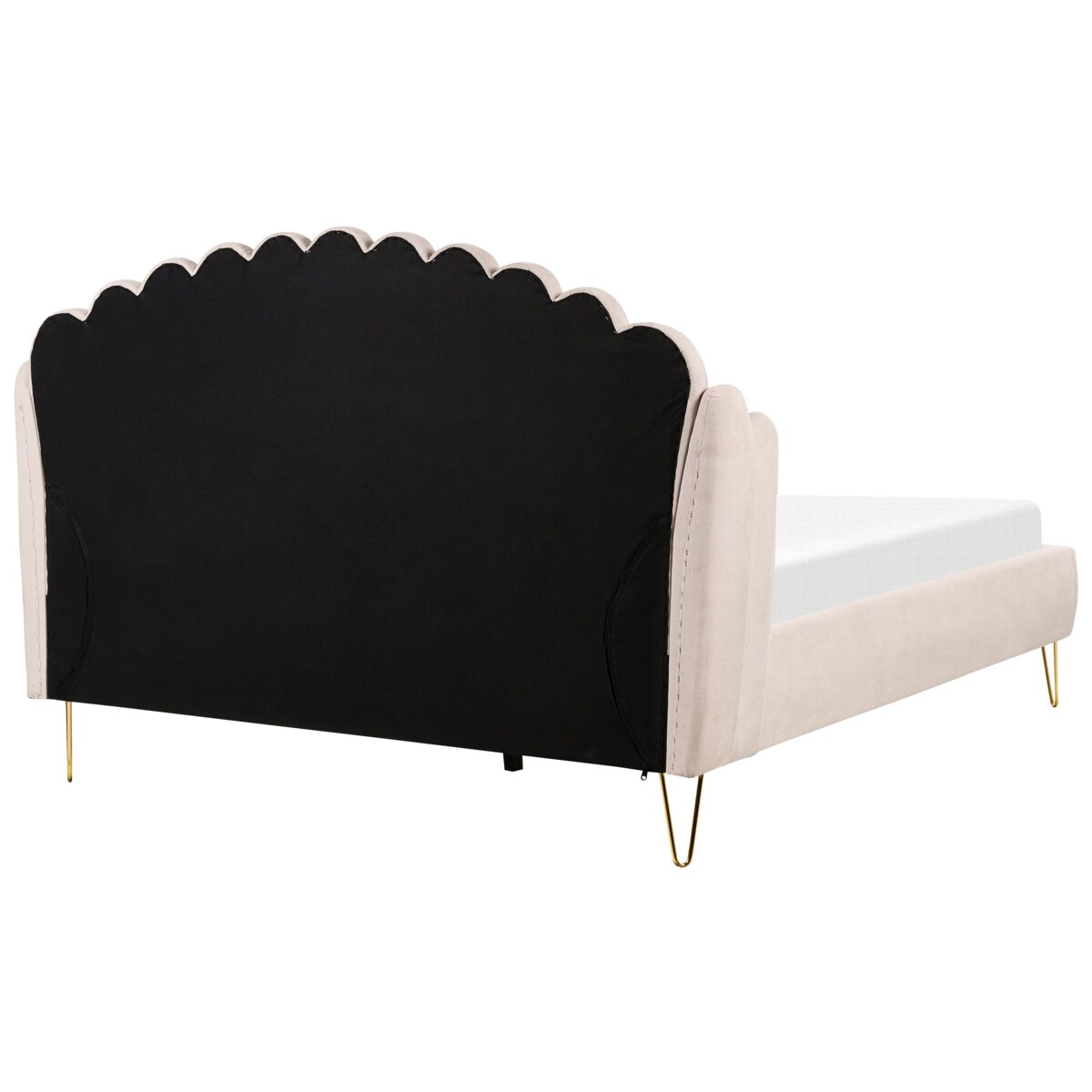 Łóżko tapicerowane 160 x 200 cm beżowe AMBILLOU