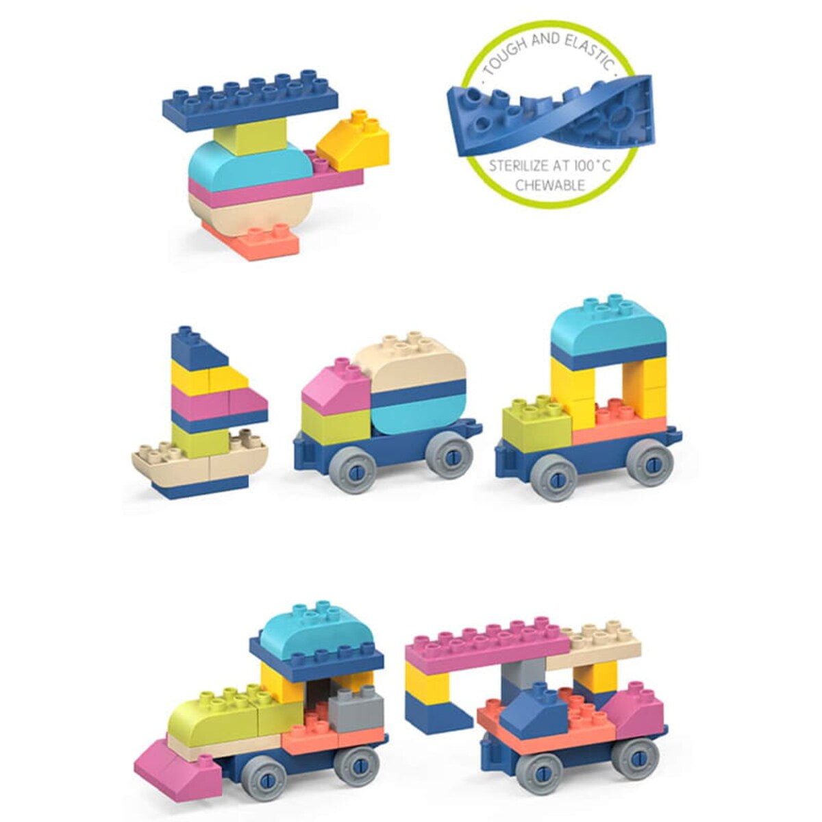 SOFT blocks - miękkie klocki konstrukcyjne 77 elementów