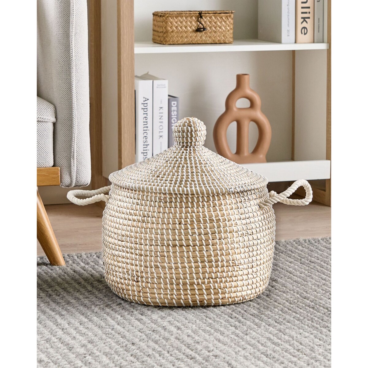 Kosz z trawy morskiej jasny MYTHO