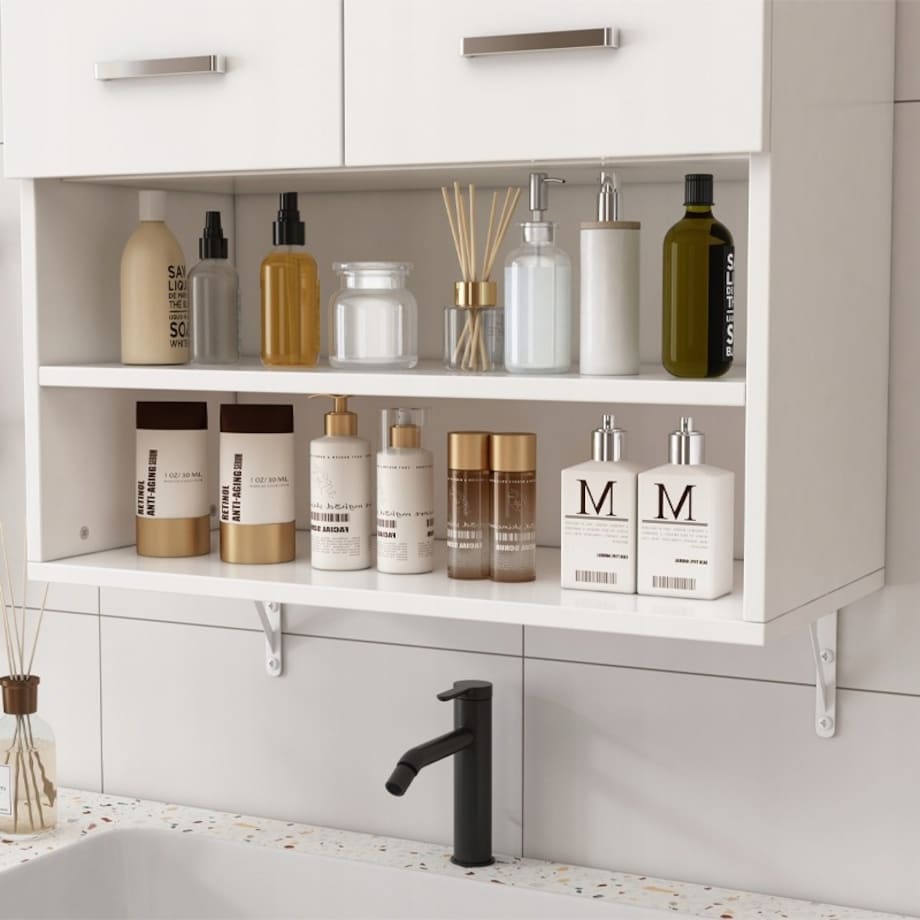 Szafka łazienkowa wisząca ścienna nad pralkę pojemne półki regał loft 64 cm