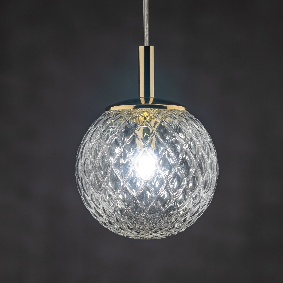 Lampa wisząca TK Lighting CADIX GOLD 759 złota szklana G9 14 cm regulowana do 150 cm