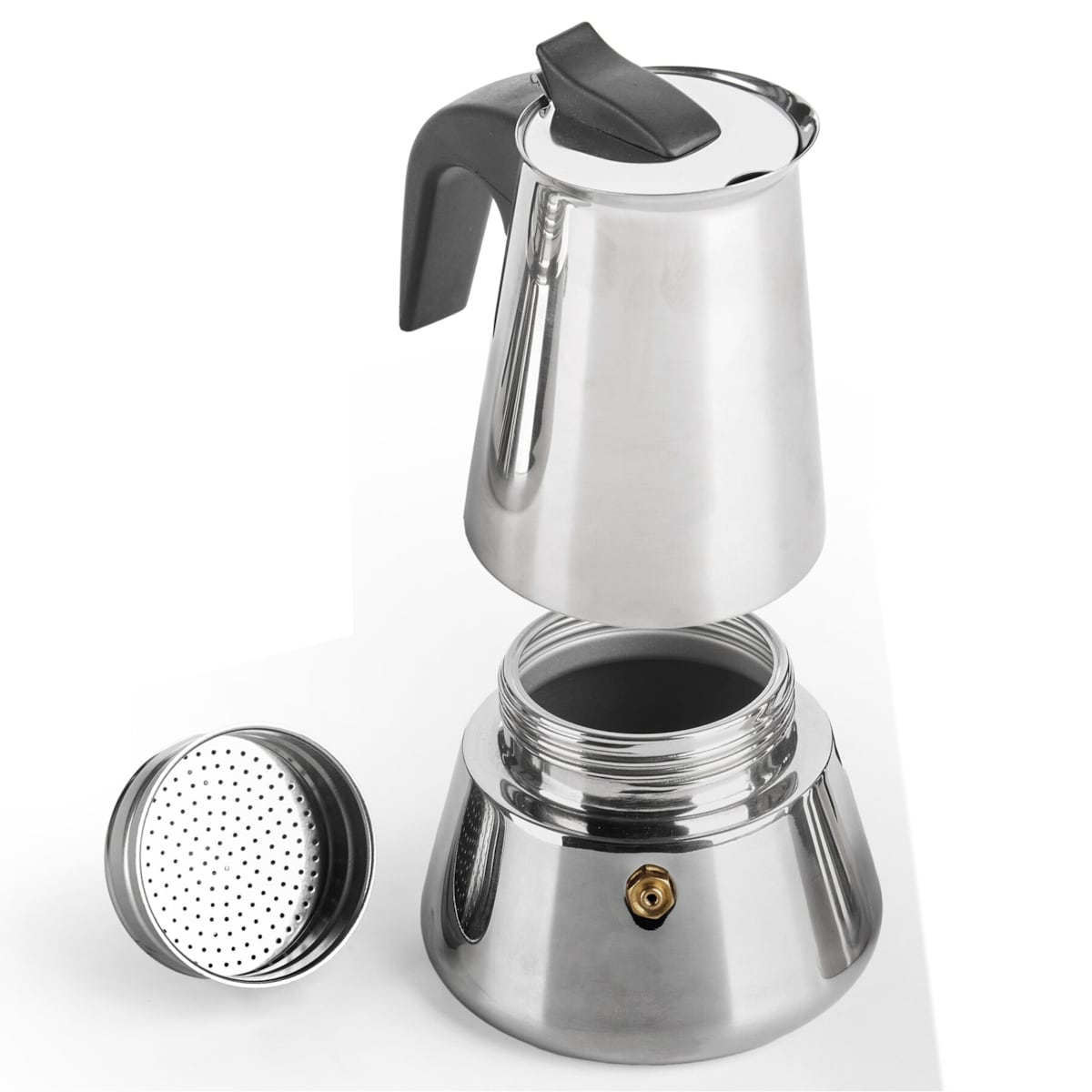 Kawiarka na indukcję TOMY ze stali nierdzewnej