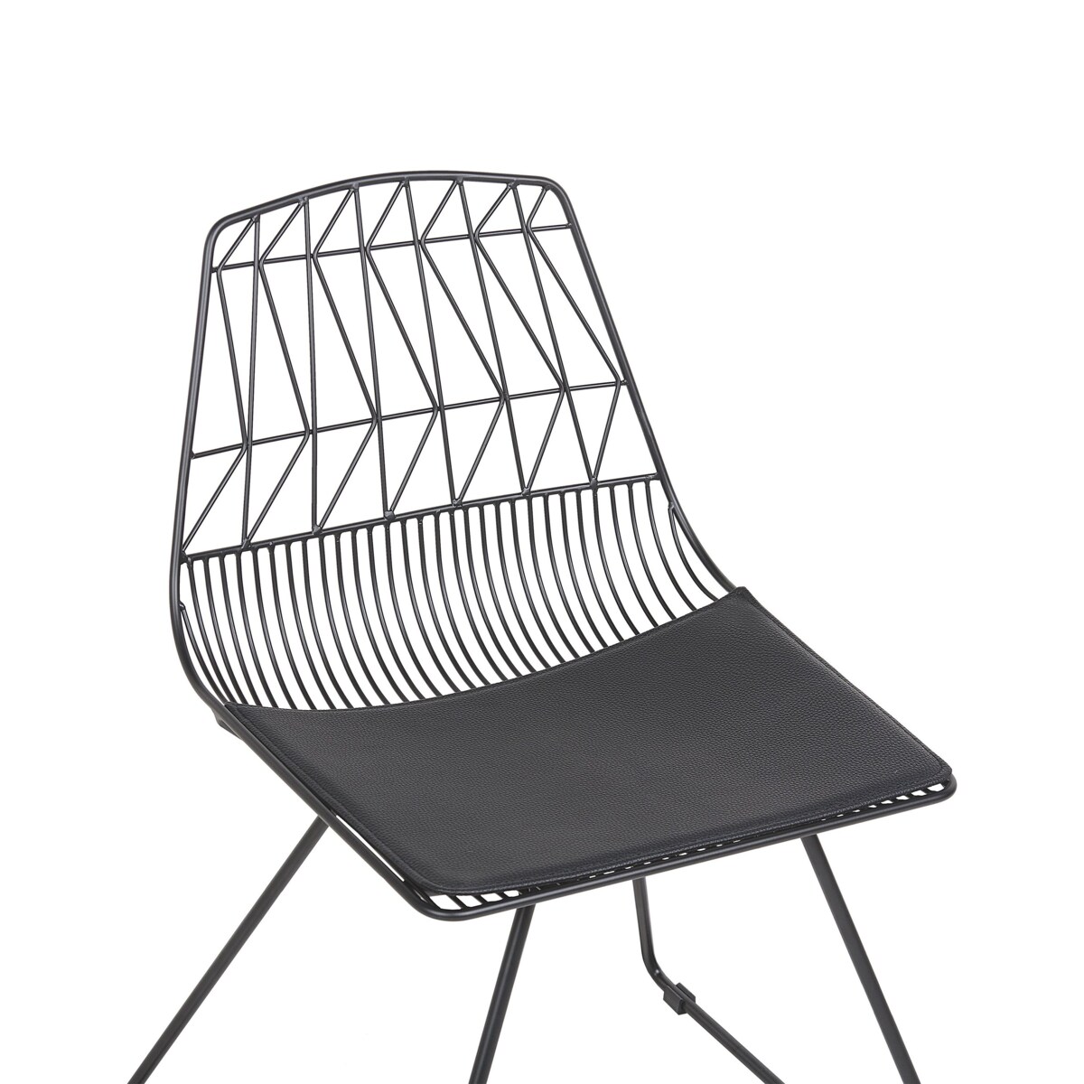 Zestaw 2 krzeseł do jadalni HARLAN Metal Czarny