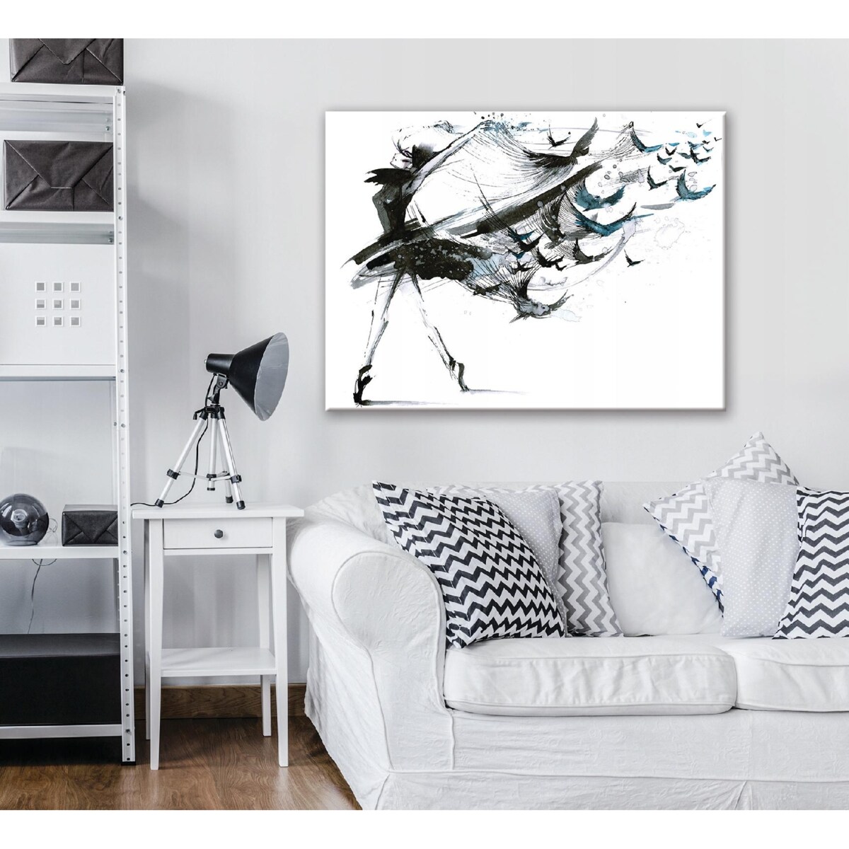 OBRAZ BALETNICA ABSTRAKCJA NOWOCZESNY DO SYPIALNI SALONU DUŻY 100x70