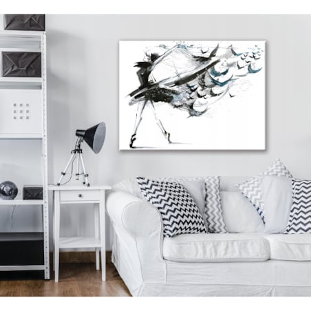 OBRAZ BALETNICA ABSTRAKCJA NOWOCZESNY DO SYPIALNI SALONU DUŻY 100x70