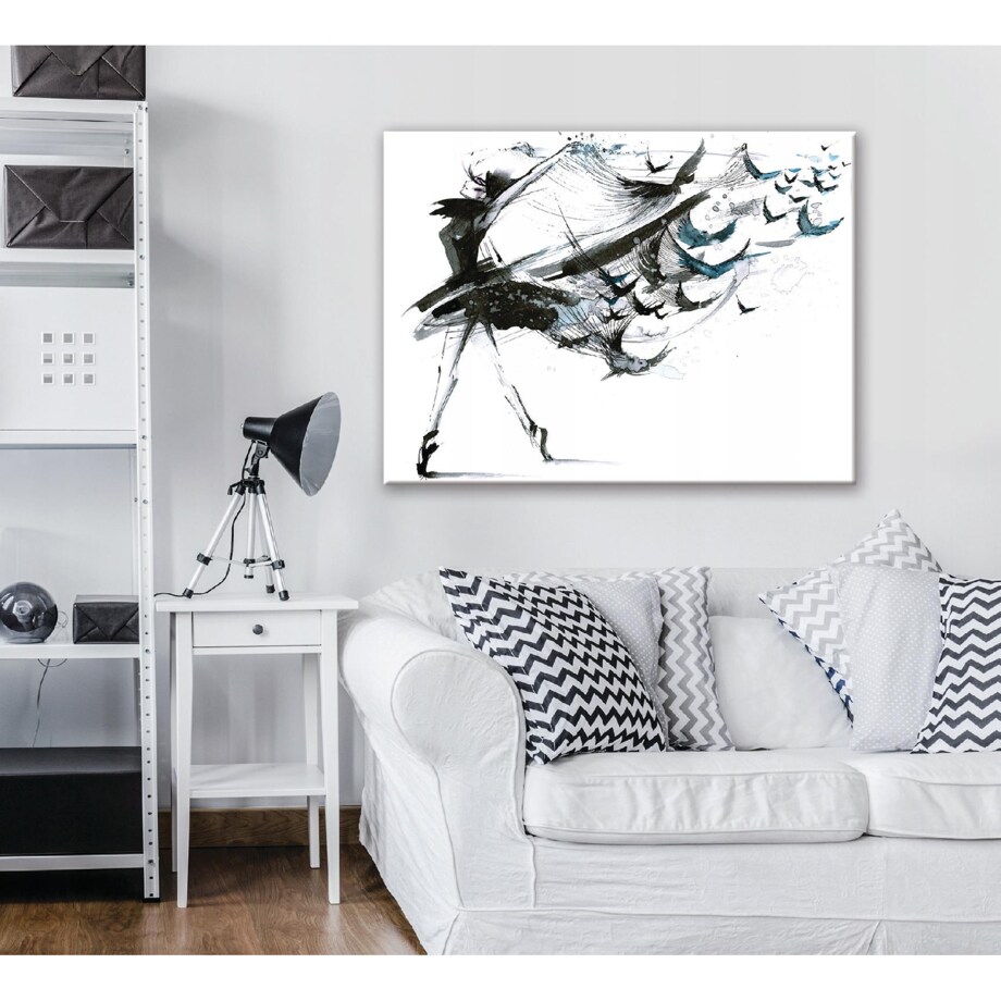 OBRAZ BALETNICA ABSTRAKCJA NOWOCZESNY DO SYPIALNI SALONU DUŻY 100x70