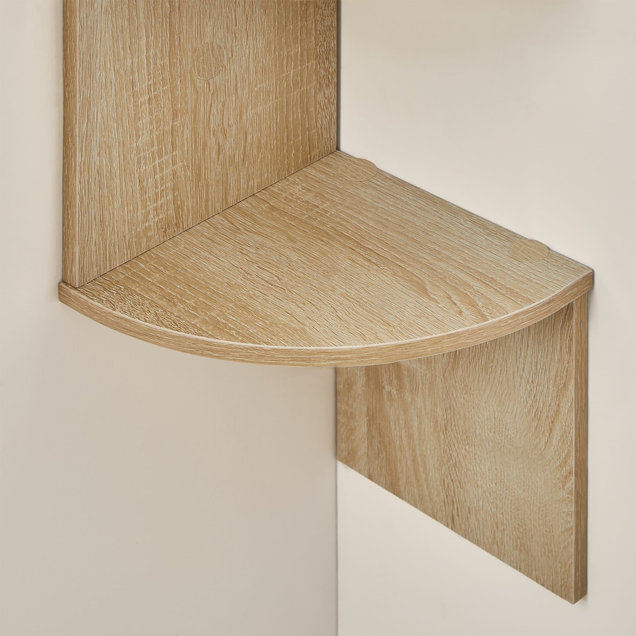 Regał Narożny Półka 20X20X126 Cm Sonoma