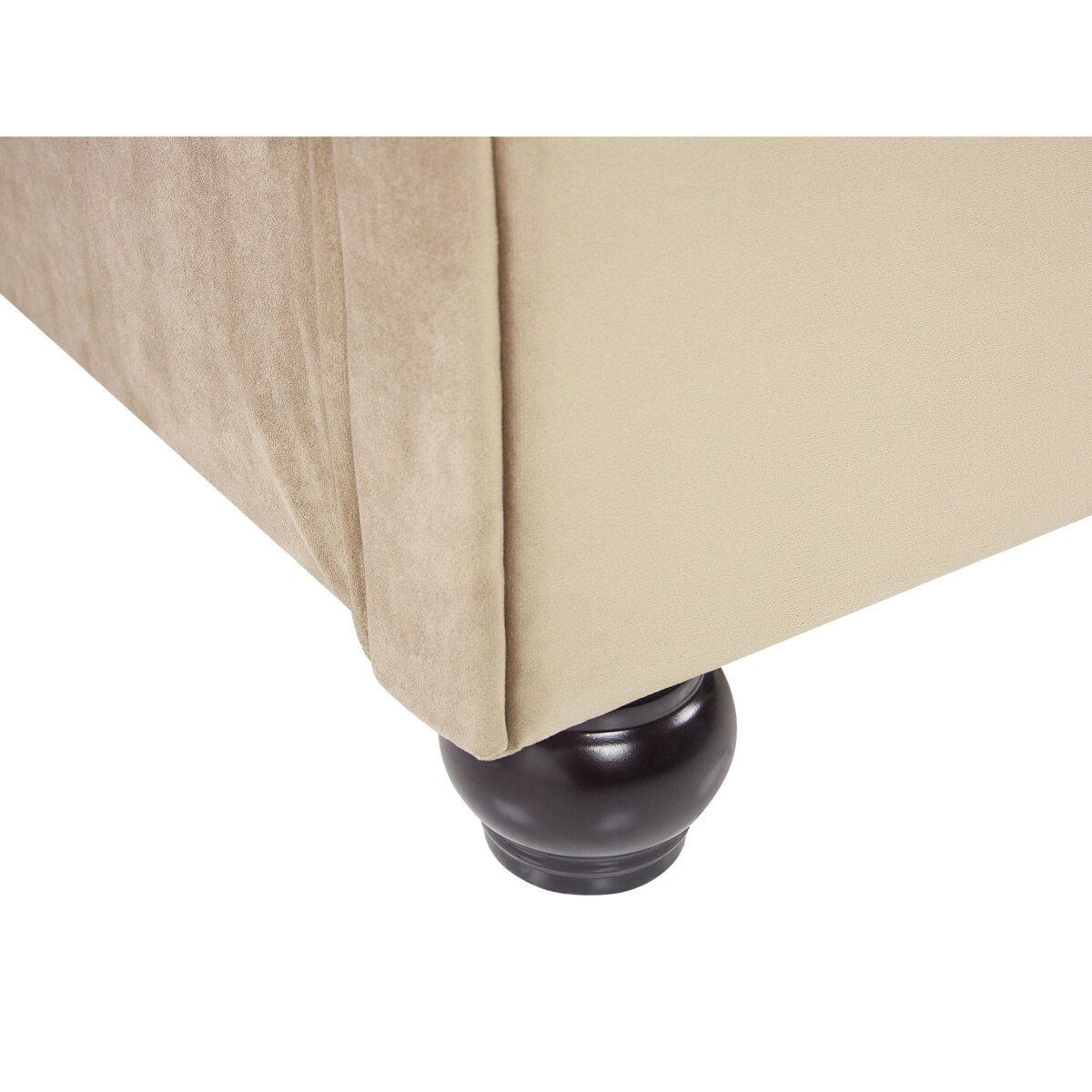 Łóżko wodne welurowe 180 x 200 cm beżowe AVALLON