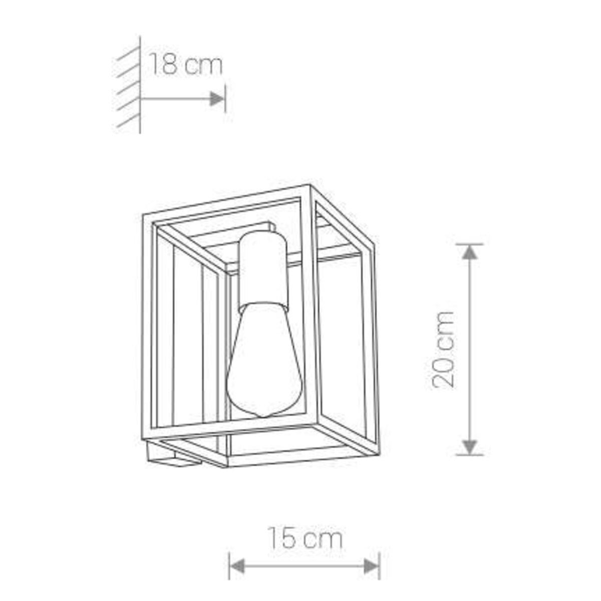 Lampa ścienna 9046 CRATE Czarny Nowodvorski