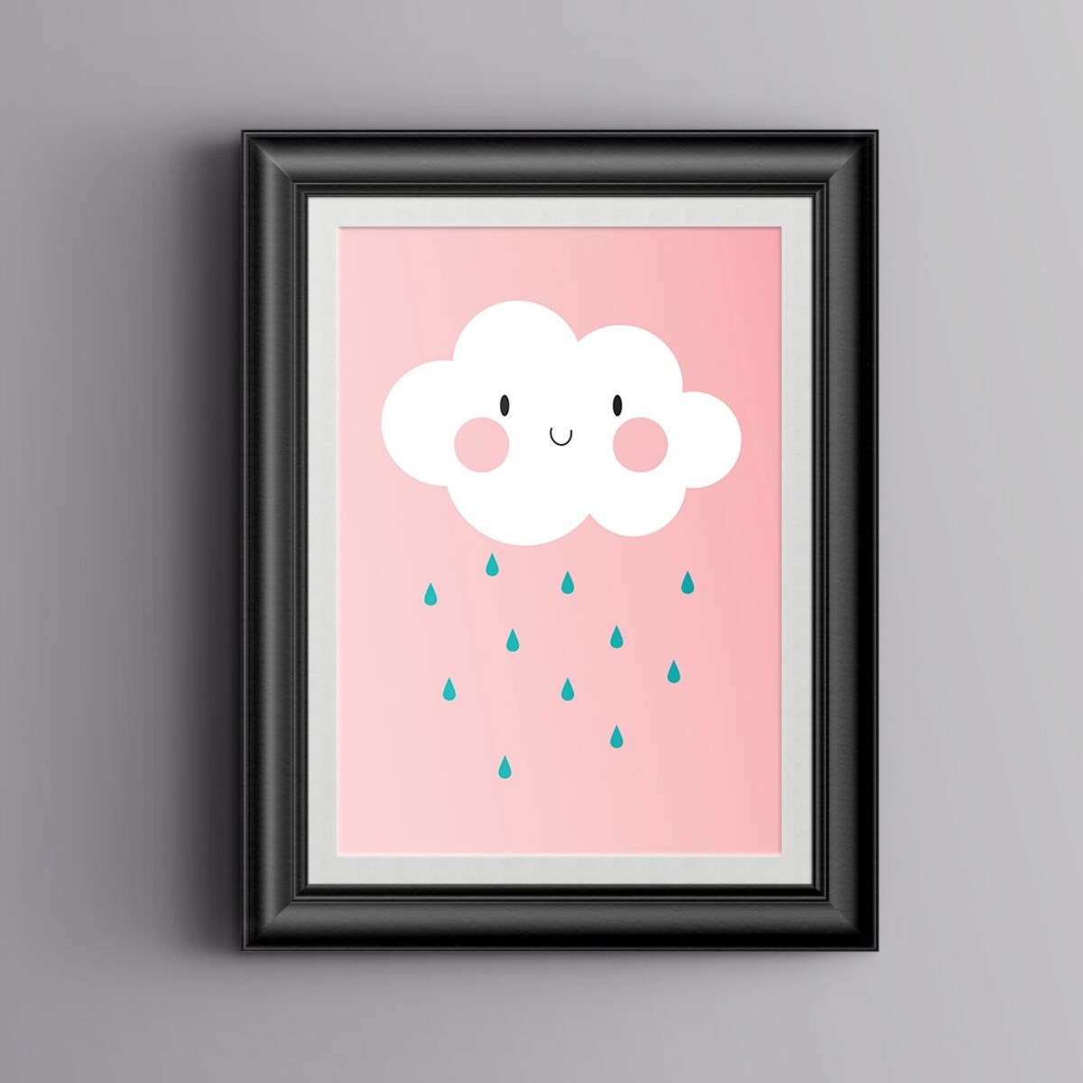 Plakat dla dzieci Chmurka różowa 20x30