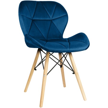 Krzesło Tapicerowane Welurowe Do Jadalni Salonu Pikowane Skandynawskie