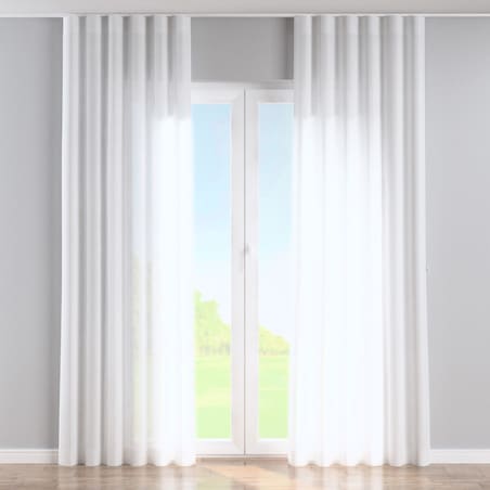 Zasłona na taśmie wave 130x260 prześwitujący biały
