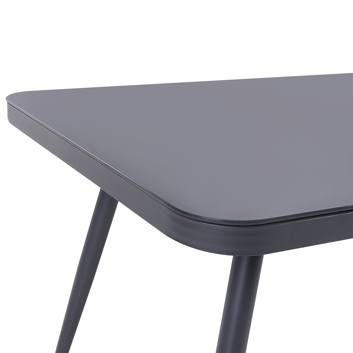 Stół ogrodowy LIPARI 140 cm 80 cm Szkło Szary