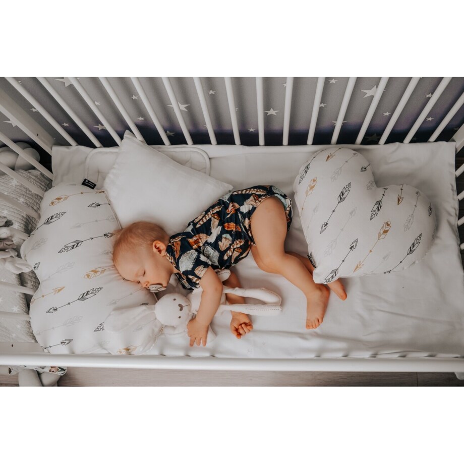 Poduszka Soft Cloud z minky, niebiesko-różowy, 55x15x35cm, Magic Collection