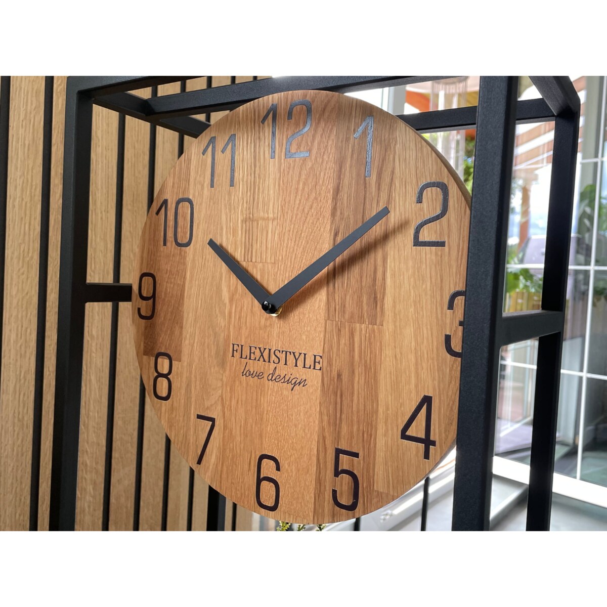 Zegar stojący w konsoli loft dębowy 100cm