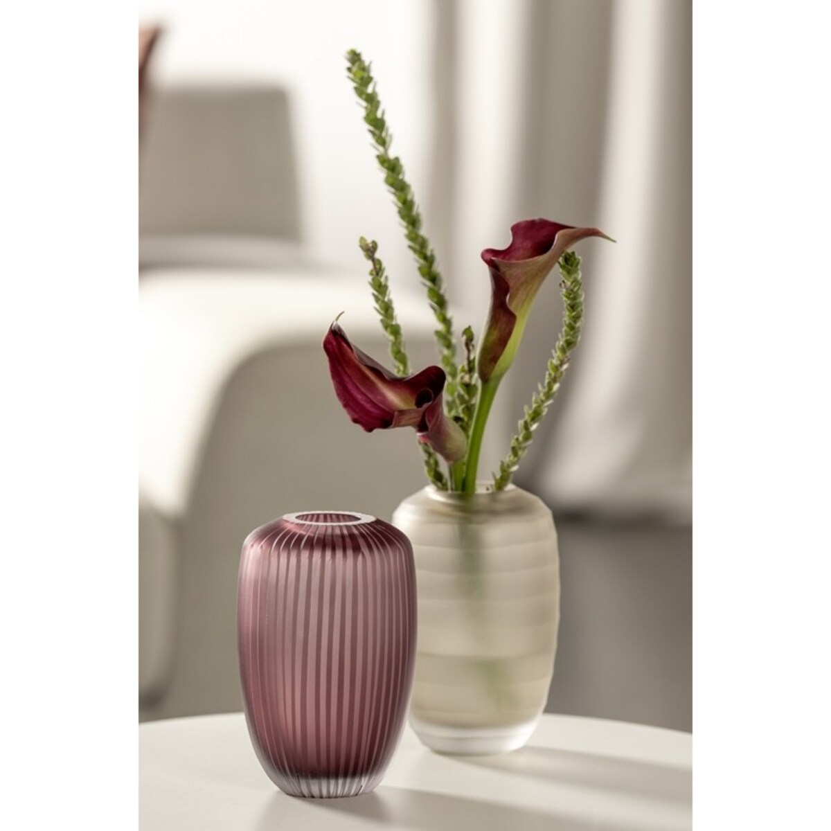 Wazon szklany 16 cm jagodowy BELLAGIO - Leonardo