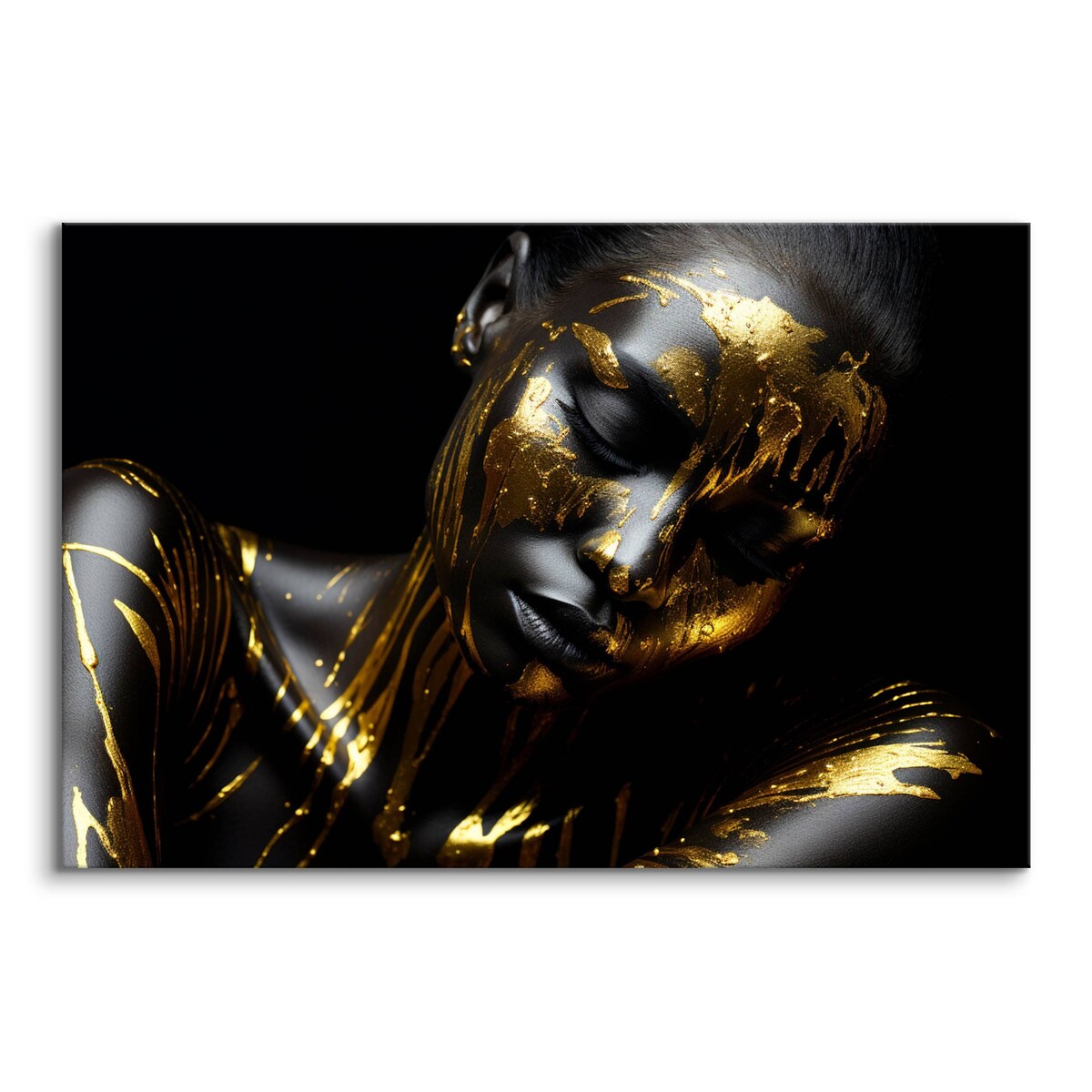 Obraz Canvas Do Salonu Abstrakcyjny Kobiecy Portret Styl Glamour 120x80cm