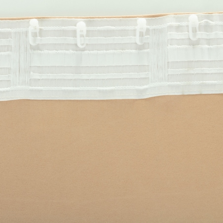 Zasłona BASIC na taśmie marszczącej 140x260cm waniliowy beż 1 szt. 140x260 beżowy