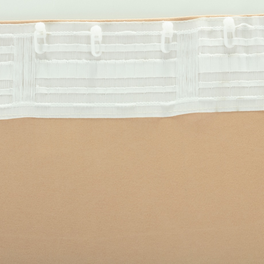 Zasłona BASIC na taśmie marszczącej 140x260cm waniliowy beż 1 szt. 140x260 beżowy