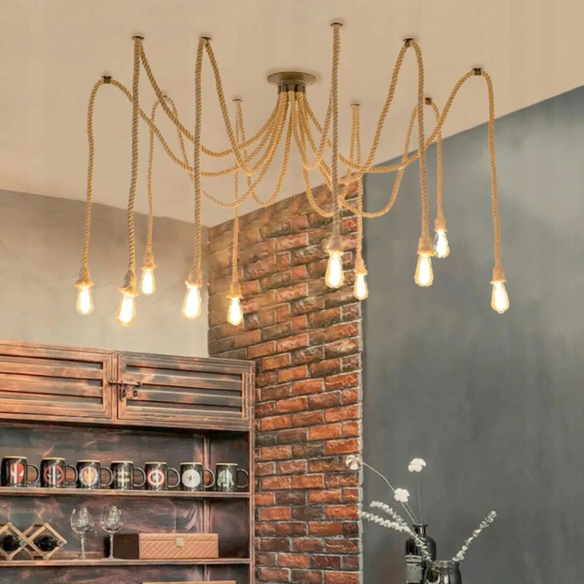 Lampa Sufitowa Wisząca Żyrandol Pająk App682-10Cp