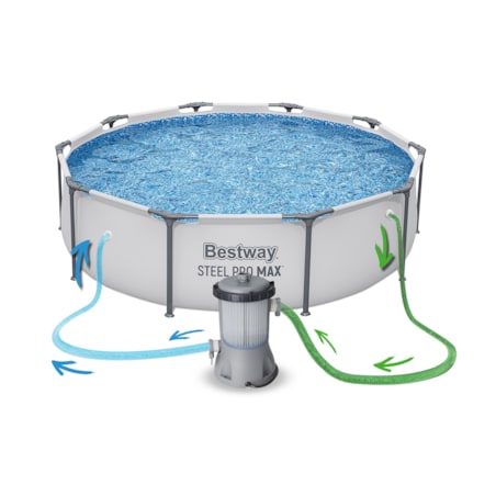 Basen ogrodowy stelażowy 305x76cm Bestway 9w1