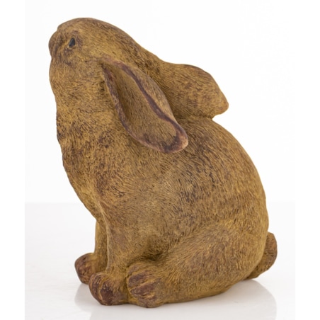 Dekoracja - para brązowych króliczków 11x8x10 i 13x6,5x9 cm MARRONE