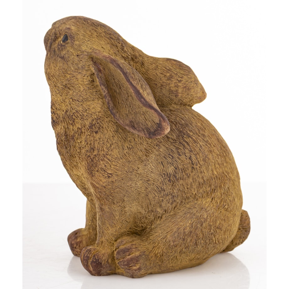 Dekoracja - para brązowych króliczków 11x8x10 i 13x6,5x9 cm MARRONE