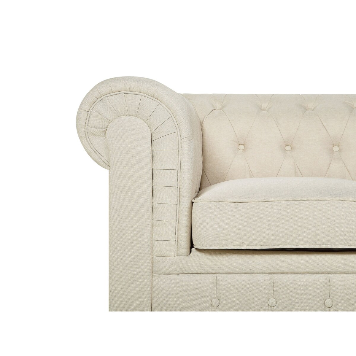 Fotel beżowy CHESTERFIELD