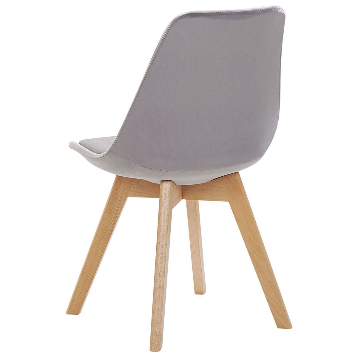 Zestaw 2 krzeseł do jadalni welurowy szary DAKOTA II