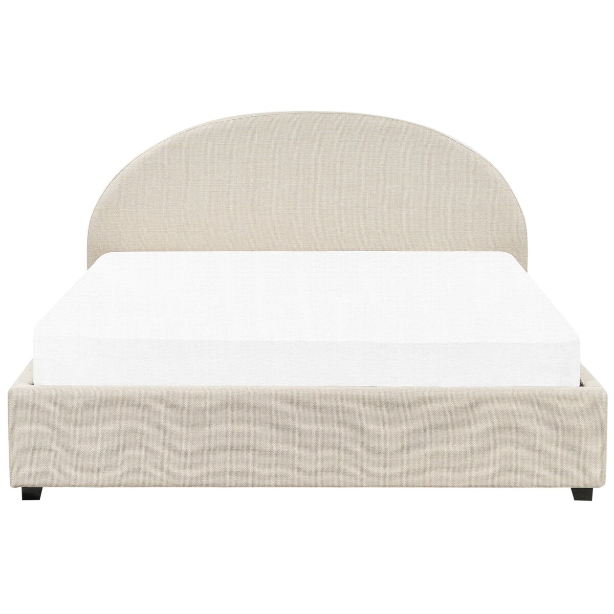 Łóżko z pojemnikiem tapicerowane 180 x 200 cm beżowe VAUCLUSE