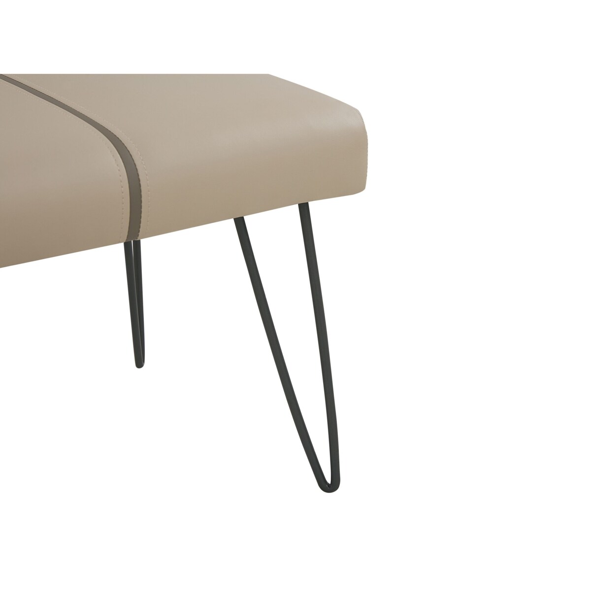 Ławka ekoskóra do sypialni beżowa BETIN