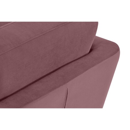 KONSIMO TAGIO Narożnik skandynawski welurowy w kolorze różowym, prawy